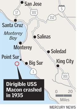 USS Macon Crash site
