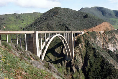 Bixby Bridge spans Bixby Creek where the Sea Otters were rediscovered in 1938.